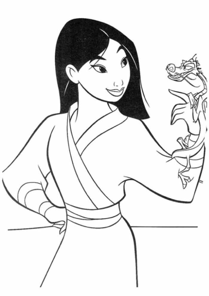 Princess Coloring Pages Mulan