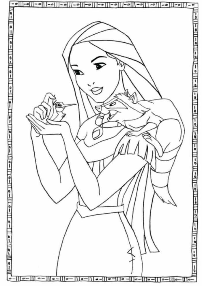 Princess Coloring Pages Pocahontas