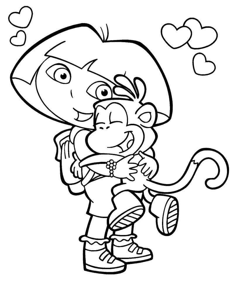 Princess Dora Coloring Pages