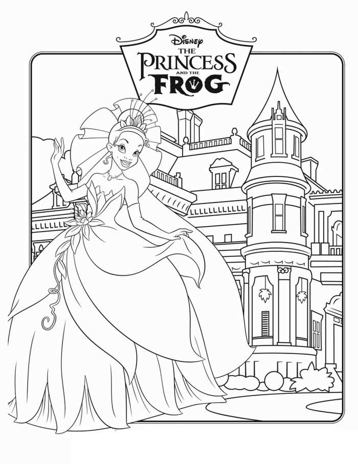 Princess Frog Coloring Page
