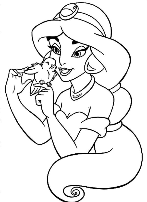 Princess Jasmine Coloring Pages