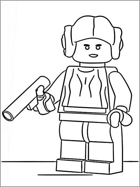 Princess Leia Lego Star Wars Coloring Pages 1