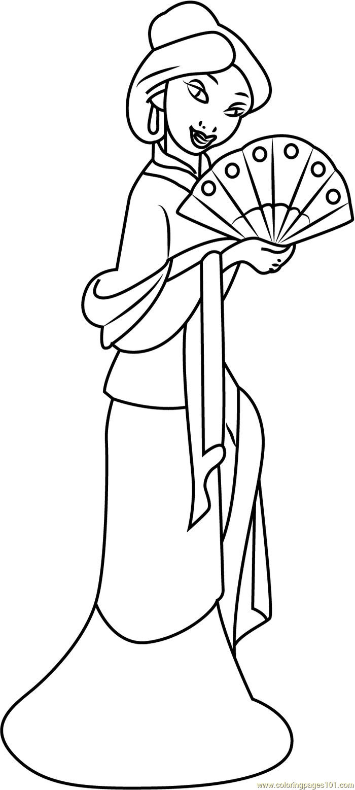 Princess Mulan Coloring Pages