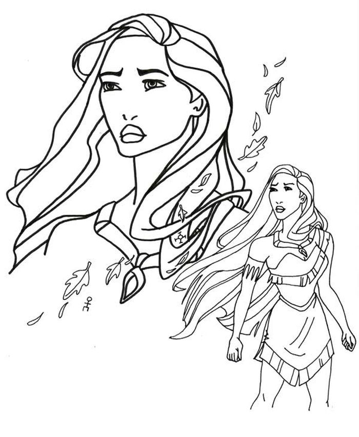 Princess Pocahontas Coloring Pages