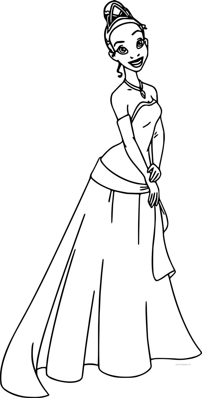 Princess Tiana Coloring Pages Hd