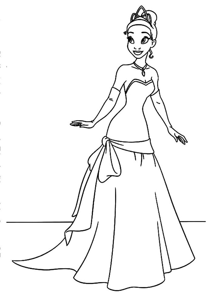 Tiana Coloring Pages PDF - Coloringfolder.com