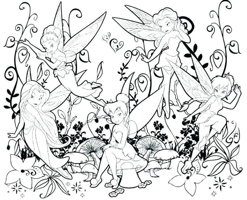 Cute Tinkerbell Coloring Pages PDF To Print - Coloringfolder.com