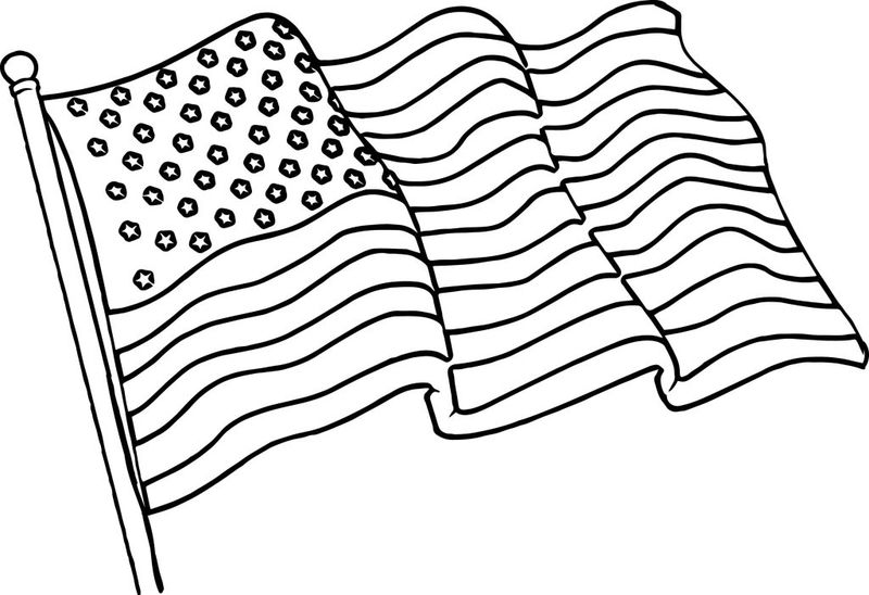 Print American Flag Coloring Pages