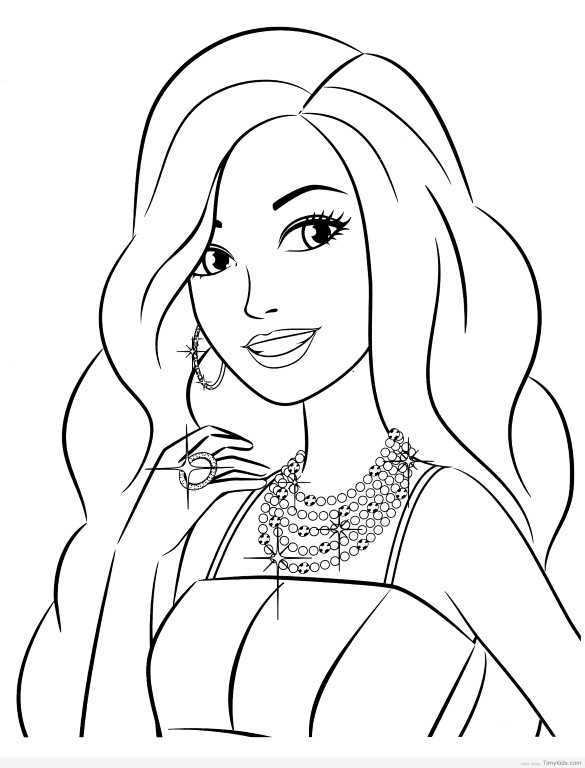 Print Barbie Coloring Pages