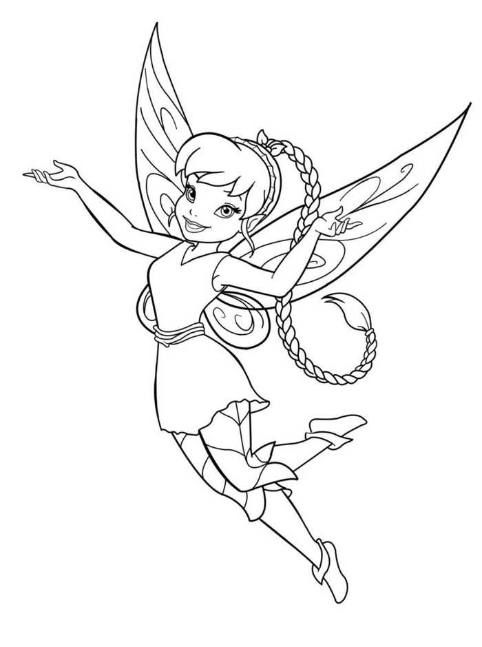 Print Cartoon Fairy Coloring Page
