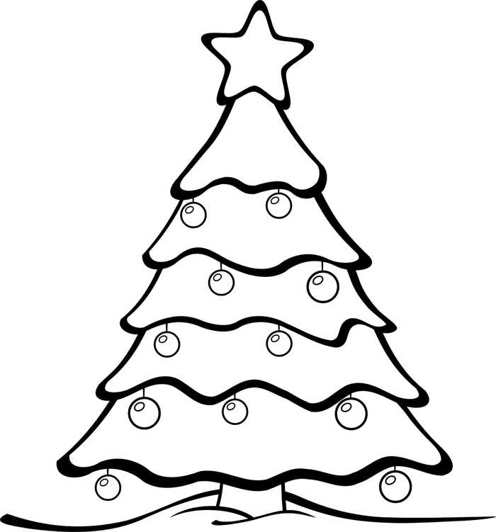 Print Christmas Tree Coloring Page