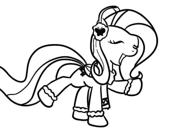 fluttershy coloring pages