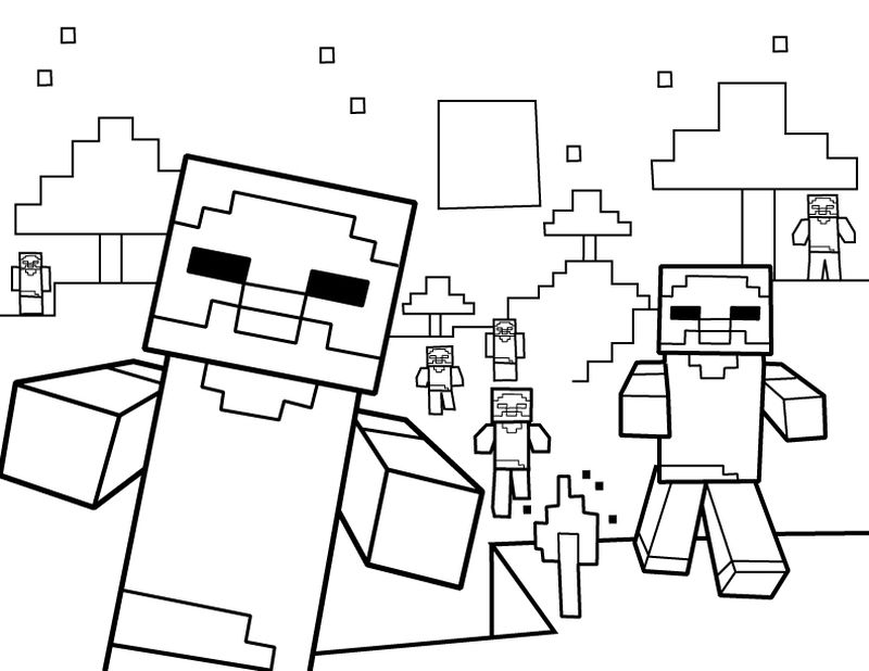 Print Free Minecraft Coloring Pages