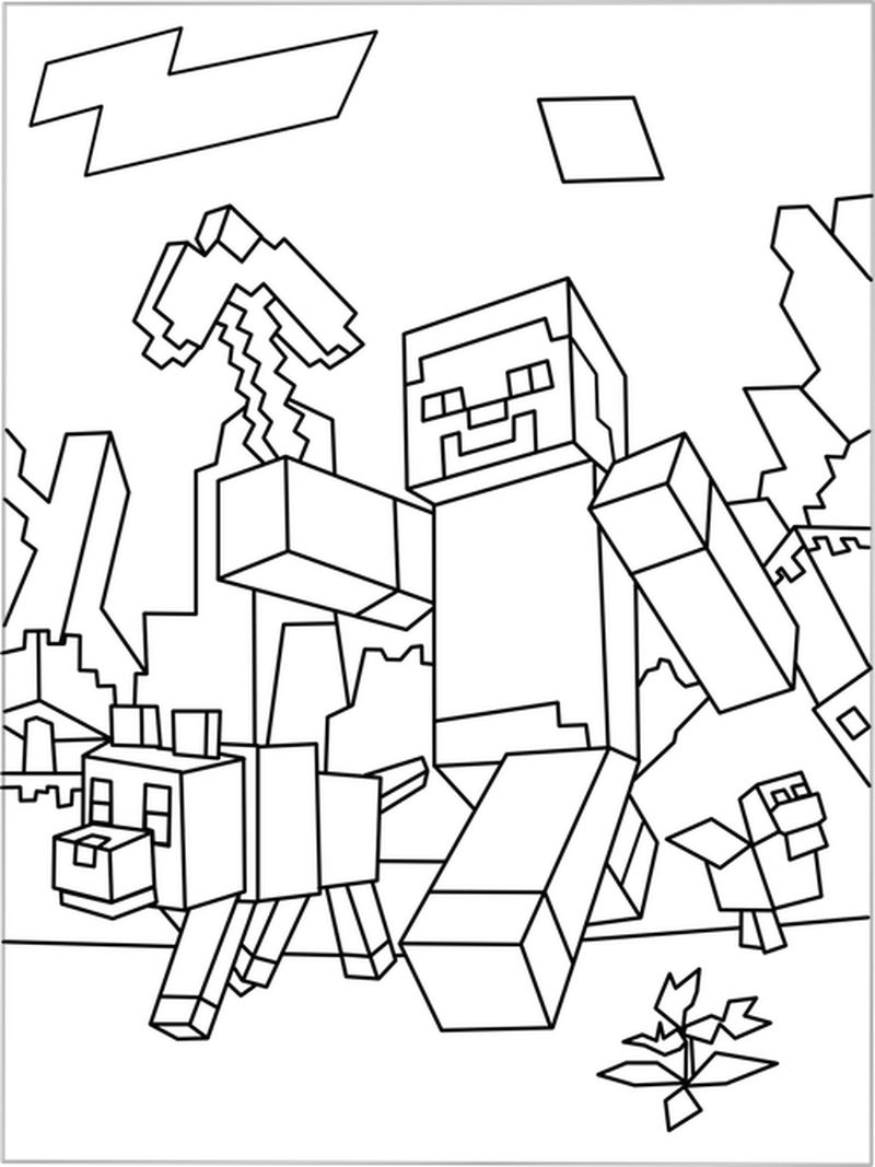 Print Minecraft Coloring Pages