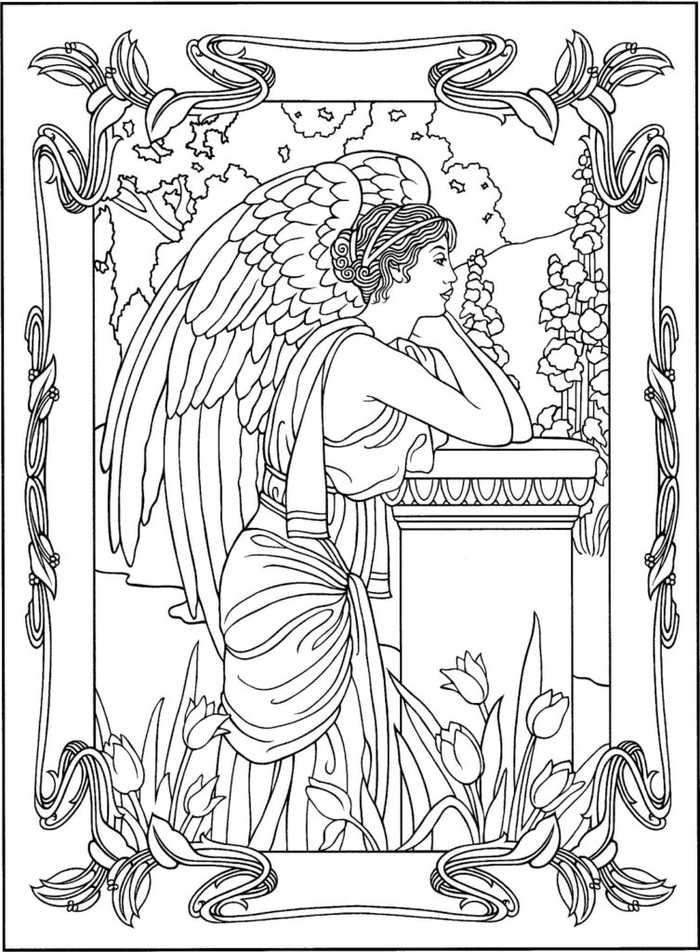 Printable Angel Coloring Page