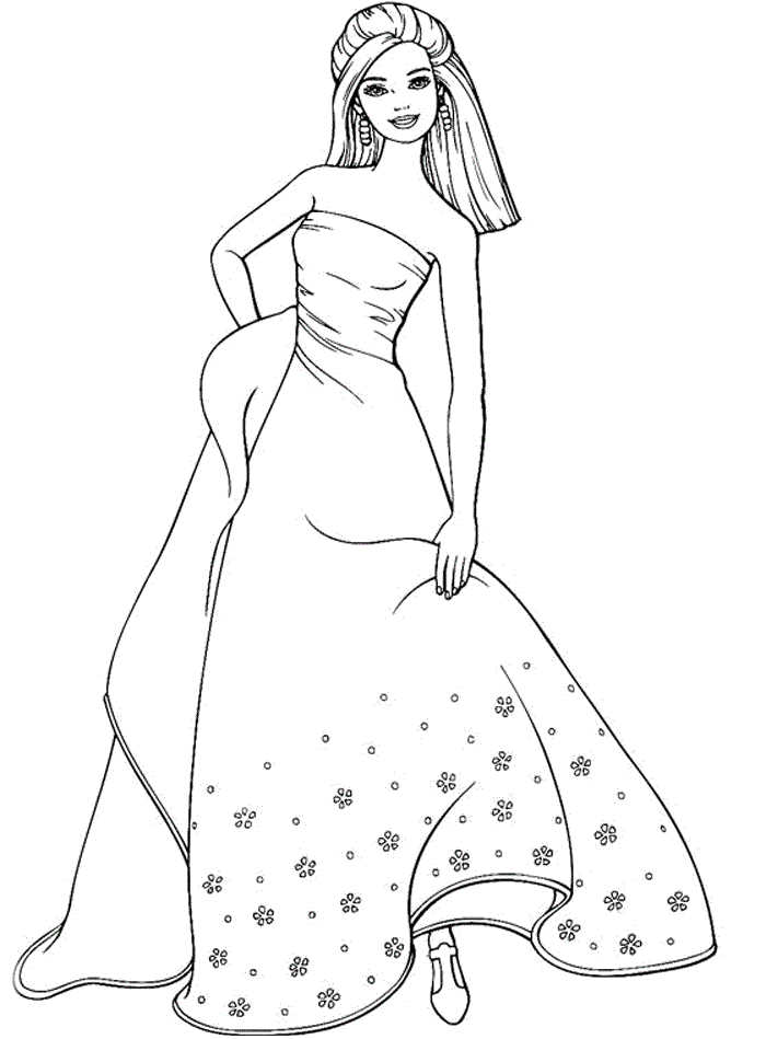 Printable Barbie Coloring Pages 1