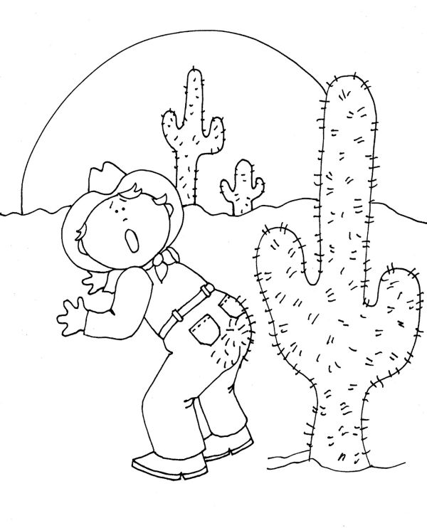 Printable Cactus Coloring Pages