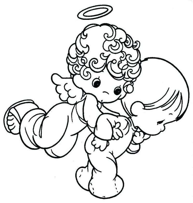 Printable Christmas Angel Coloring Pages