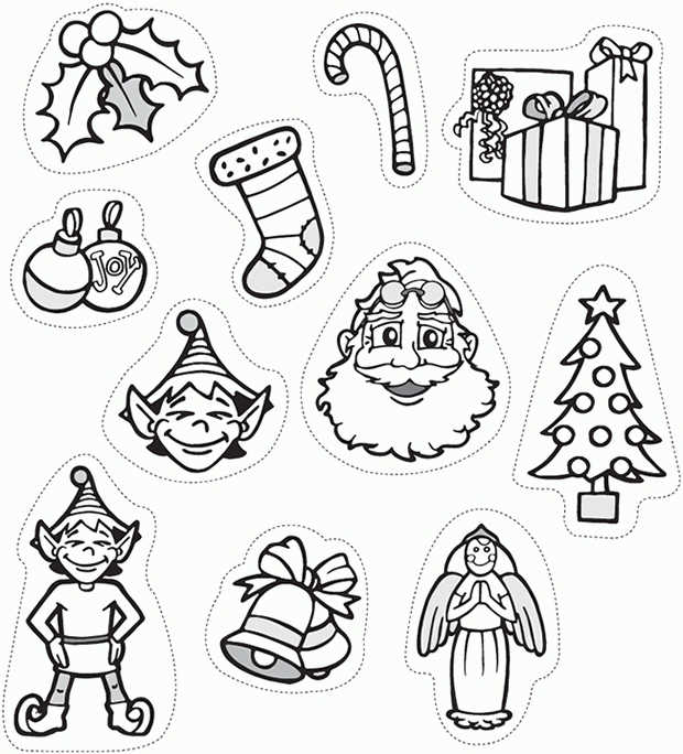 Printable Christmas Decoration Cutouts