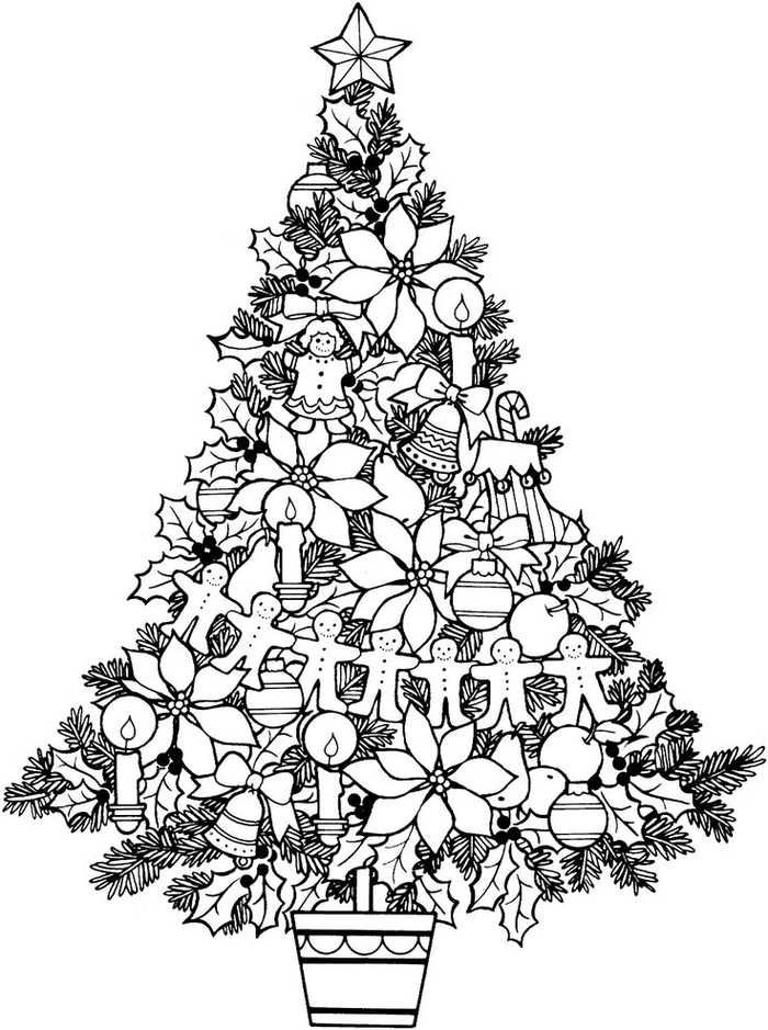 Weihnachtsbaum Ausmalbilder 5