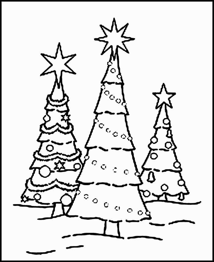 Printable Christmas Tree Coloring Page