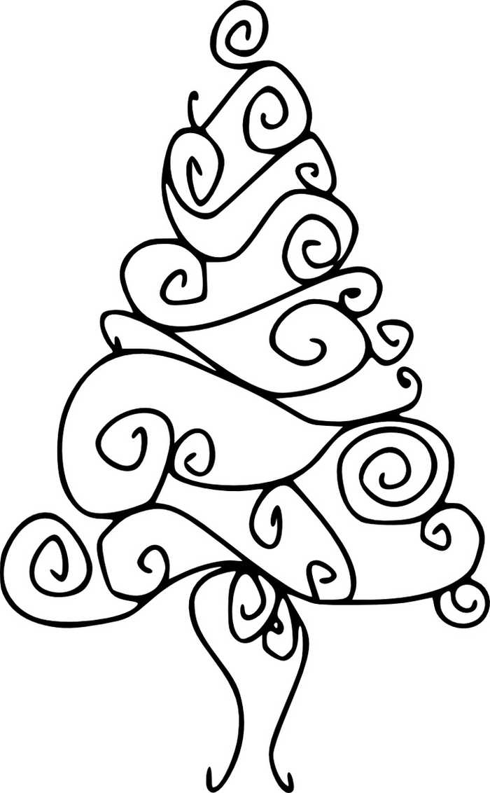 Printable Christmas Tree Coloring Pages