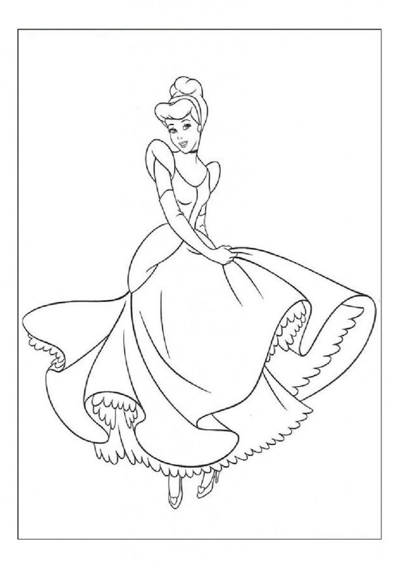 Printable Cinderella Coloring Sheet