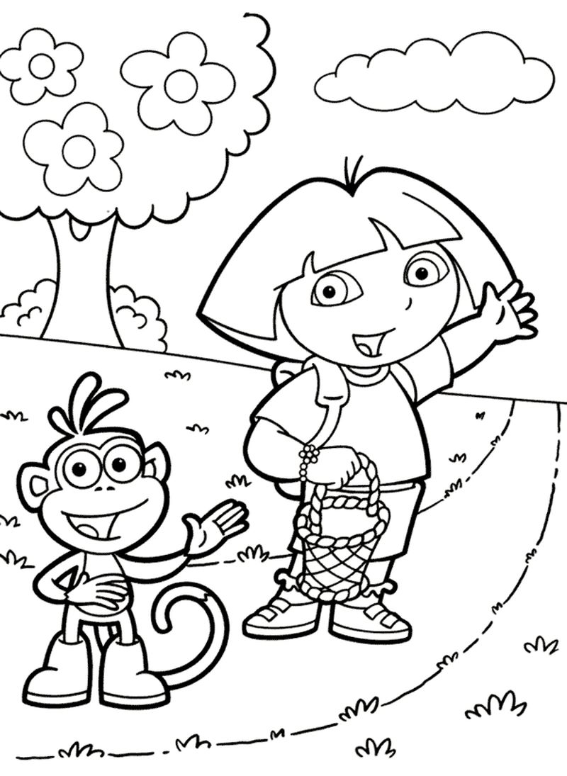 Printable Coloring Pages Dora