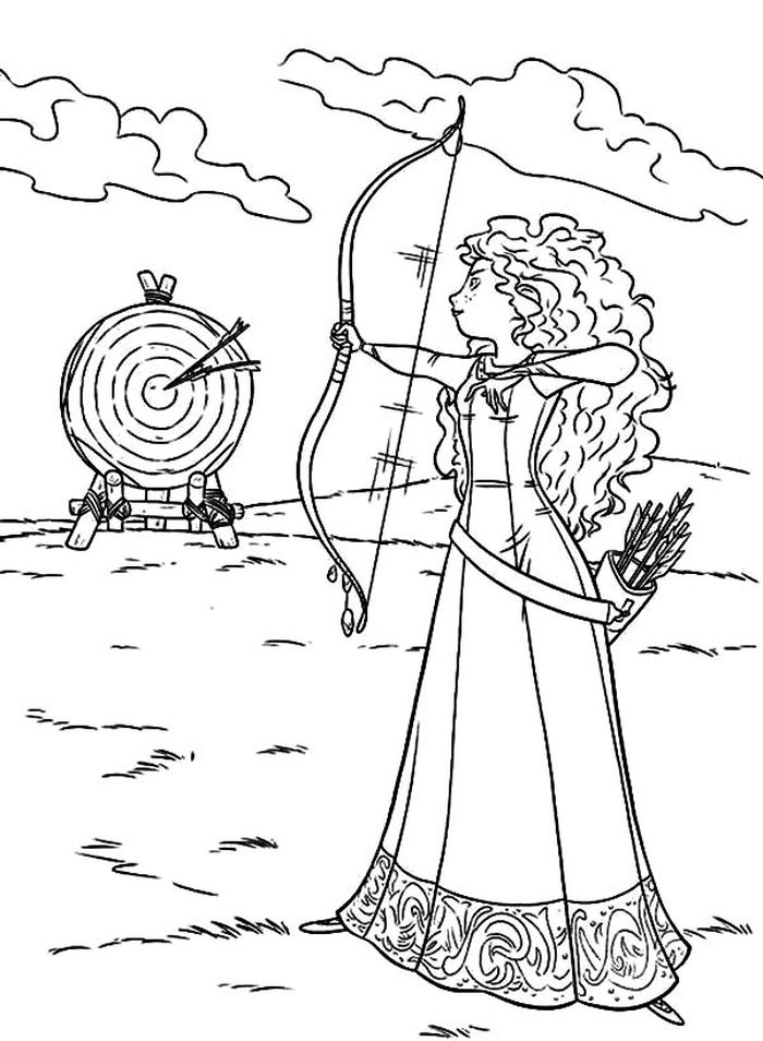 Printable Coloring Pages Merida From Brave