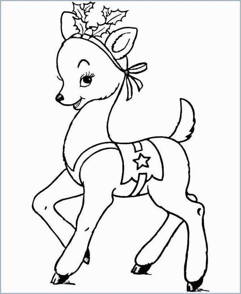 Printable Coloring Pages Reindeer