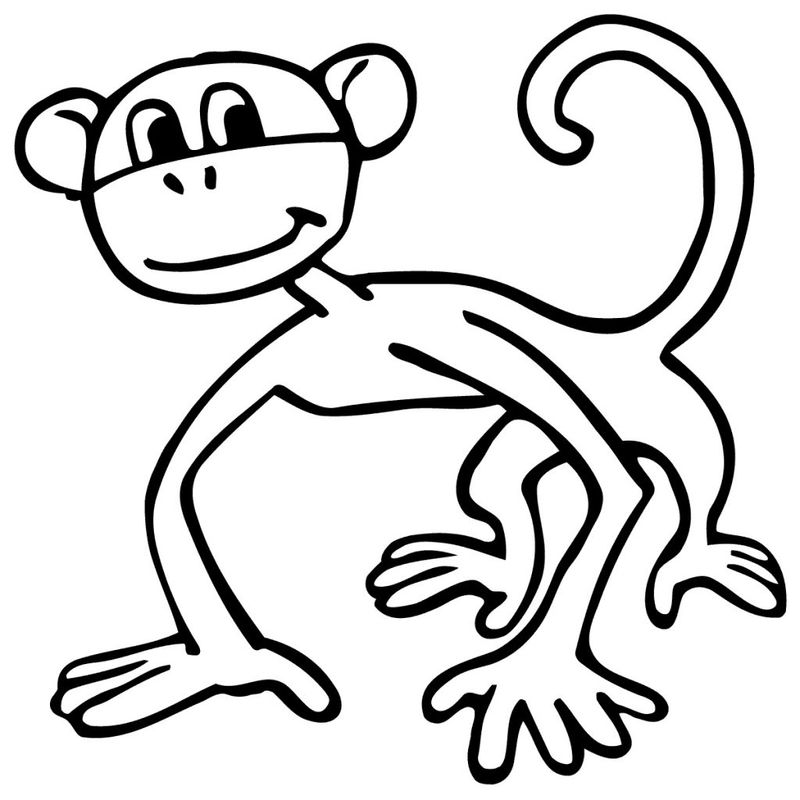 Printable Coloring Pages of Monkeys