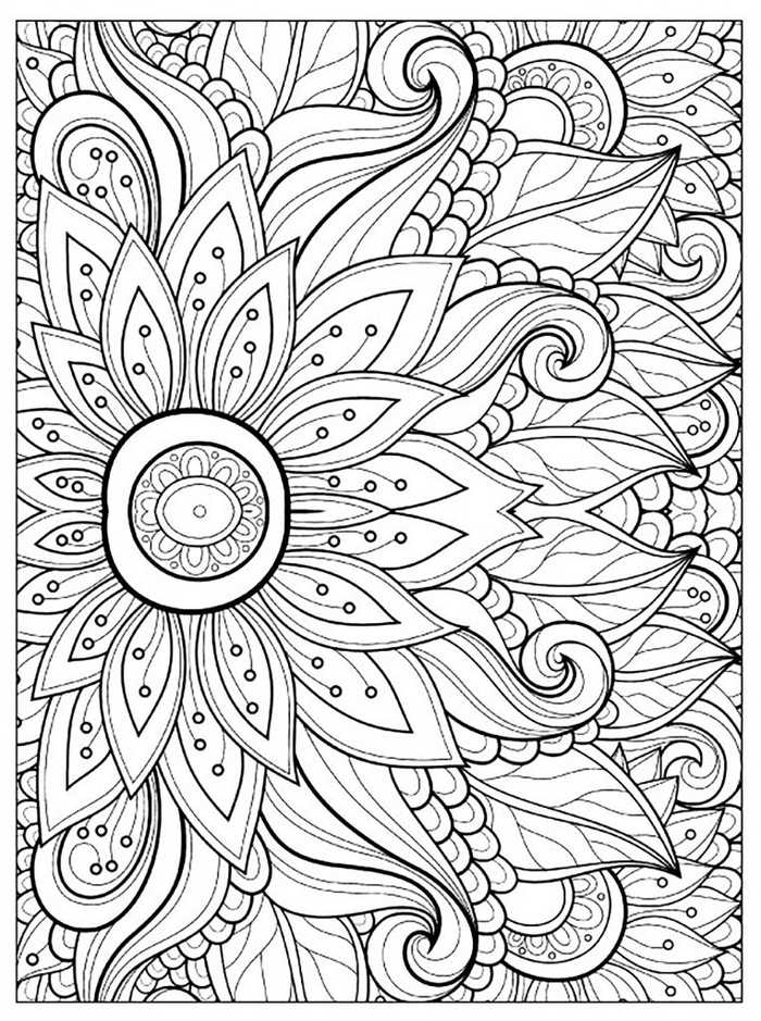 Printable Flower Coloring Pages For Adults