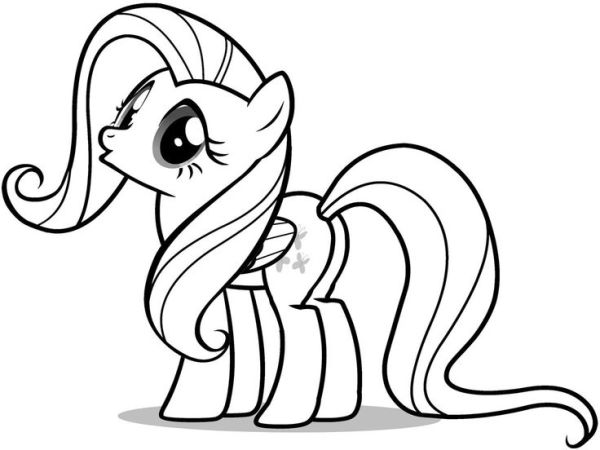 Free Fluttershy Coloring Pages Printable PDF - Coloringfolder.com