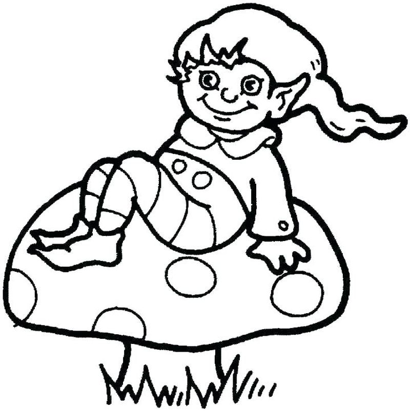 Printable Girl Elf Coloring Pages