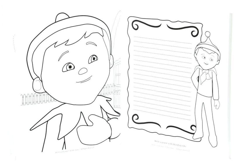 Printable Girl Elf On The Shelf Coloring Pages