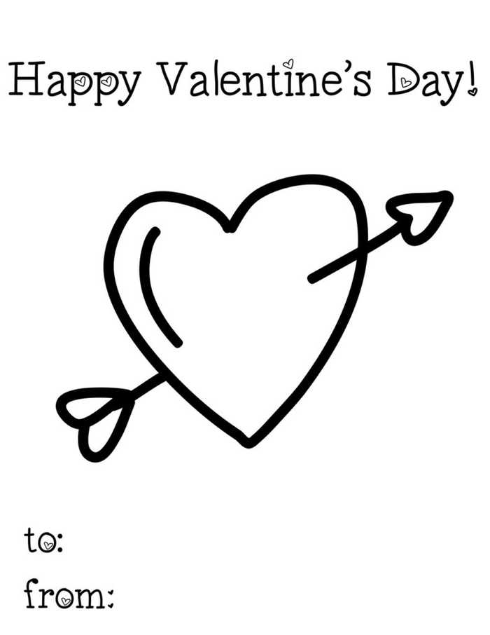 Printable Heart Valentine Day Card