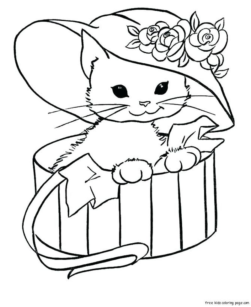 lulu kitty coloring pages