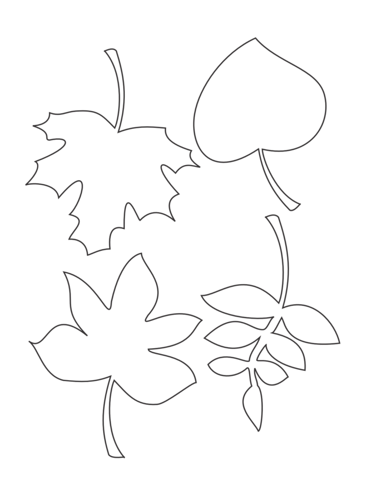 Leaves Coloring Pages Pdf For Kids - Coloringfolder.com