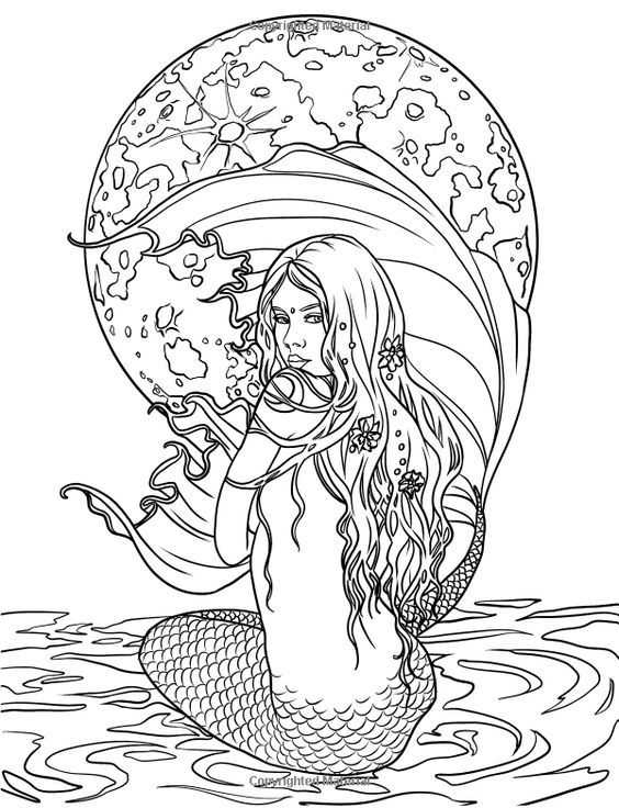 Printable Mermaid Coloring Pages