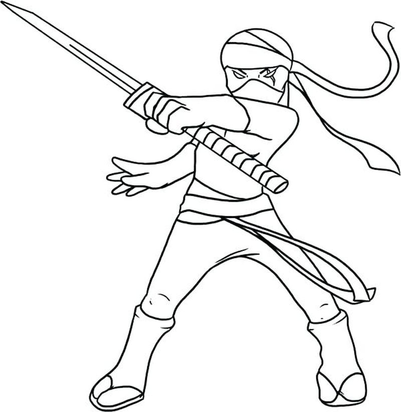 Printable Ninja Coloring Pages