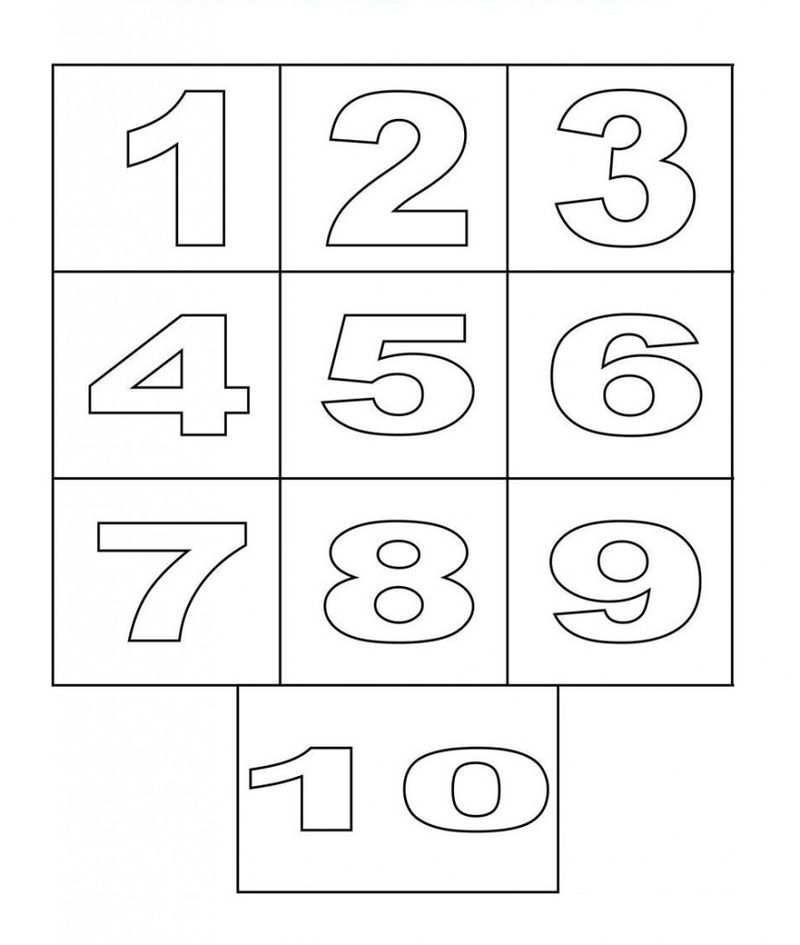 Printable Number Coloring Pages