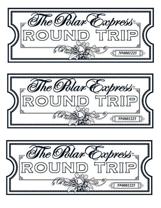 Printable Polar Express Tickets Boarding Passes