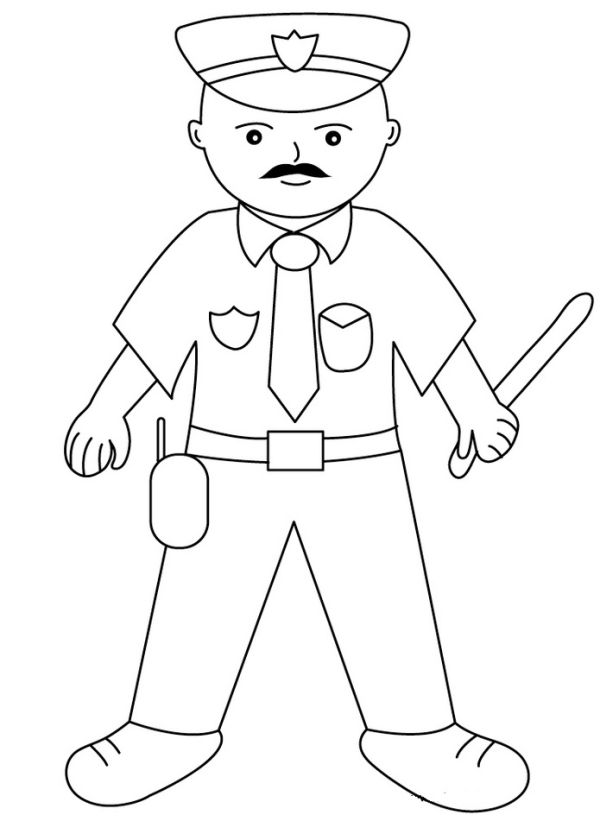 Printable Policeman Coloring Pages PDF - Coloringfolder.com