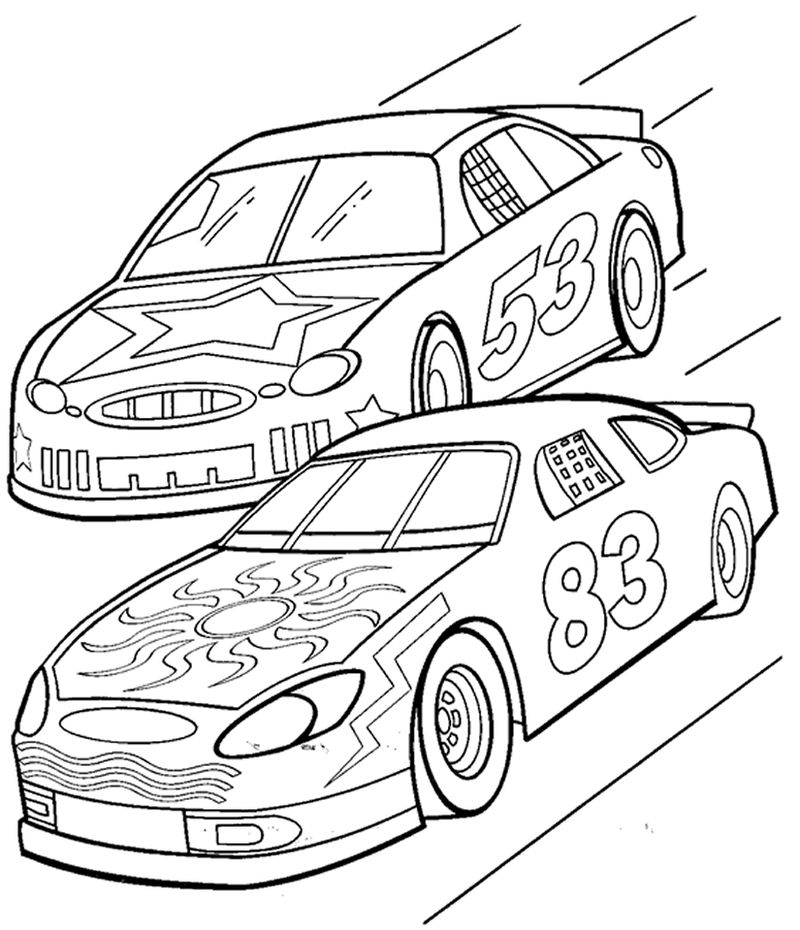 Printable Race Car Coloring Pages