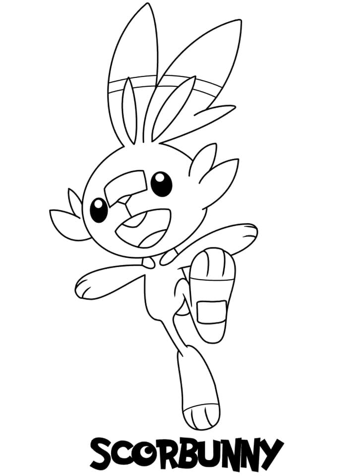 printable scorbunny coloring pages