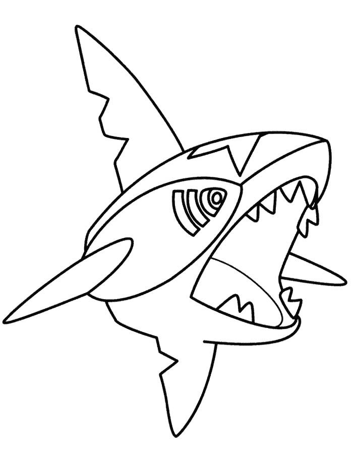 printable sharpedo coloring pages