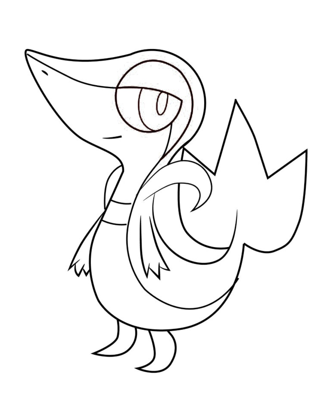 printable snivy coloring pages
