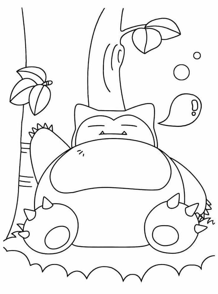 printable snorlax coloring pages