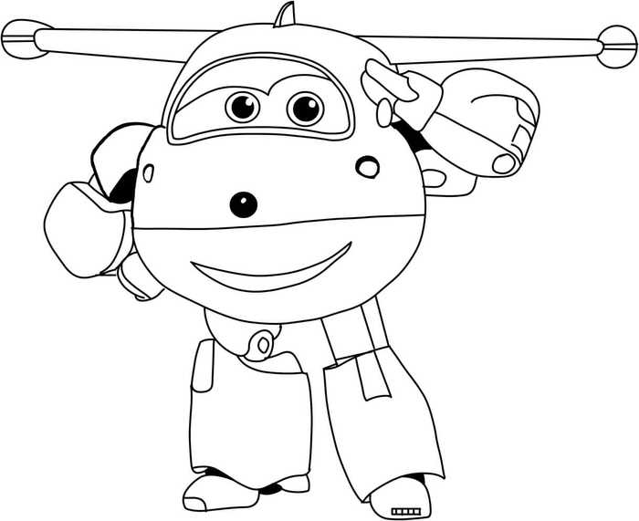 Printable Super Wings Coloring Pages Jett