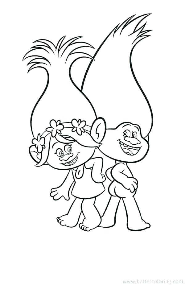 Printable Trolls Coloring Pages